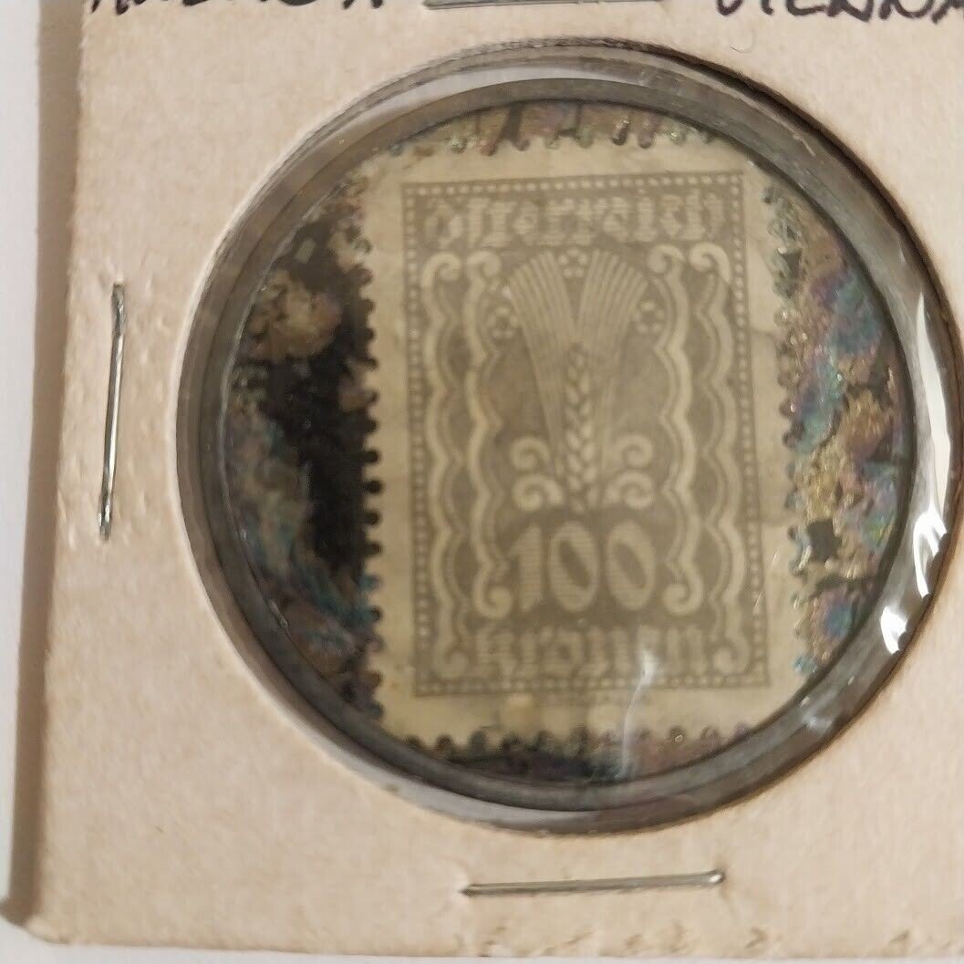 Austria 100 Kronen Encased Postage Stamp Token
