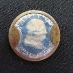 1-Cent Blue Mint Encased Postage Stamp EP13a