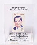 Richard Nixon Plexiglass Encased Postage Stamp Paperweight