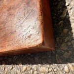 Copper Batik TJAP Stamp in Wood Frame