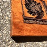 Copper Batik TJAP Stamp in Wood Frame
