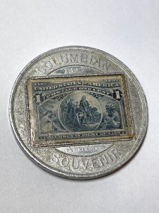 1893 Chicago World's Columbian Exposition Encased Stamp