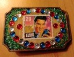 Elvis Presley Belt Buckle with Encased Stamp