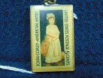Vintage Brass 5 Cents Encased Postage Stamp