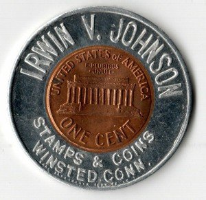 Irwin V. Johnson 1961 Connecticut Encased Penny