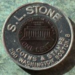 Boston S.L. Stone Encased 1960-D Stamp Token
