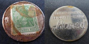 Hansa Shoe Maintenance Encased 20 Cent Stamp