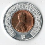 Roland Wilson 1959 Encased Penny Stamp