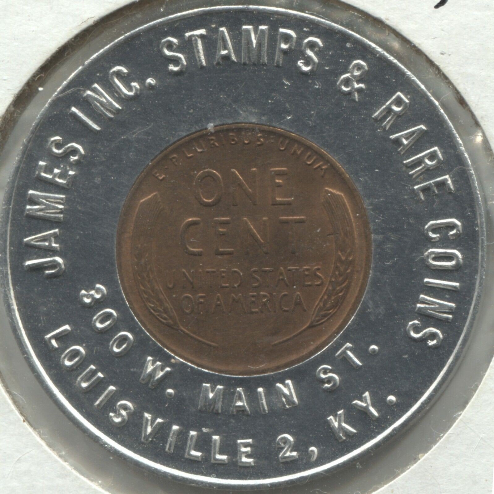 Vintage 1953 Good Luck Encased Cent