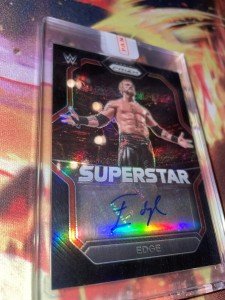 2023 Panini Prizm WWE Superstar Autographs #SA-EGE Edge Black 1/1 Encased Chase