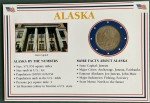 Mint US Stamp with Encased State Quarter 5 1/2 x 3 3/4 Card ALASKA 