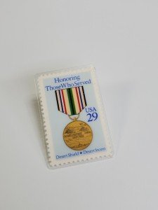 USA 29 Cent Lapel Pin with Encased Stamp