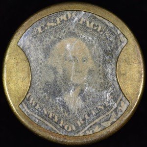 J. Gault 24 Cent Encased Postage Stamp