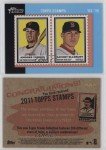 2011 Topps Heritage Encased Stamps Andres Torres Jacoby Ellsbury