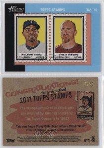 2011 Topps Heritage Encased Stamps #NCBM Cruz Myers