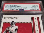 Desmond Ridder 2022 Rookie Endorsements Gold Auto