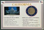 California Mint Stamp with State Quarter Display Card