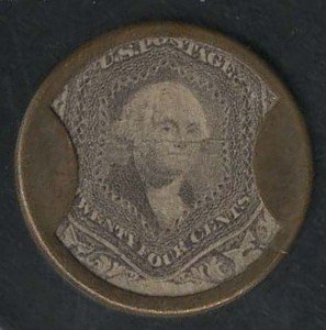 Malack EP99 VF Intact Mica Encased Stamp