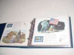 History of America Postage Stamps Album with 72 Encased