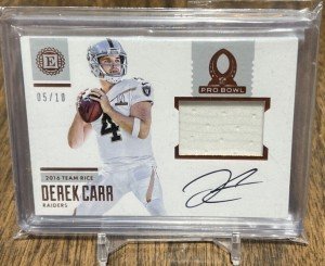 Derek Carr Pro Bowl Auto Jersey #5/10 2016