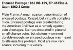 Rare 1862 J. Gault 3 Cents Postage Stamp
