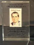 Richard Nixon Presidential Postage Stamp Paperweight