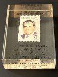 Richard Nixon Presidential Postage Stamp Paperweight