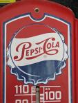 Pepsi Cola Vintage Metal Advertising Thermometer 27”