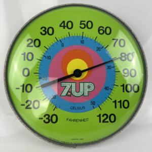 Vintage 7UP Jumbo Dial Advertising Thermometer