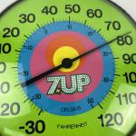 Vintage 7UP Jumbo Dial Advertising Thermometer