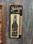 Vintage Barq’s Root Beer Metal Thermometer