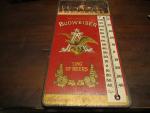 Budweiser King of Beers Wooden Thermometer