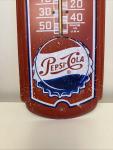 Pepsi-Cola Vintage Metal Thermometer 8.5 x 27