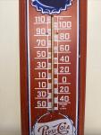 Pepsi-Cola Vintage Metal Thermometer 8.5 x 27