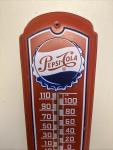 Pepsi-Cola Vintage Metal Thermometer 8.5 x 27