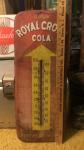 Royal Crown Cola 1950s Metal Thermometer Sign