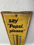 Vintage Pepsi-Cola Light Refreshment Thermometer Sign