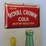 Original RC Cola Embossed Metal Bottle Thermometer
