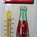 Original RC Cola Embossed Metal Bottle Thermometer