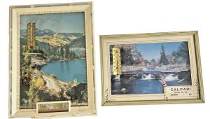 Antique Beer Distributor Thermometer with Scenery