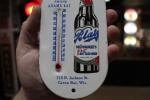1940s Blatz Beer Milwaukee Metal Thermometer Sign