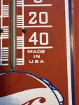 Pepsi Cola Vintage Metal Thermometer Bottle Cap Sign