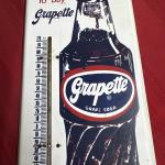 Grapette "Thirsty or Not" Vintage Metal Thermometer