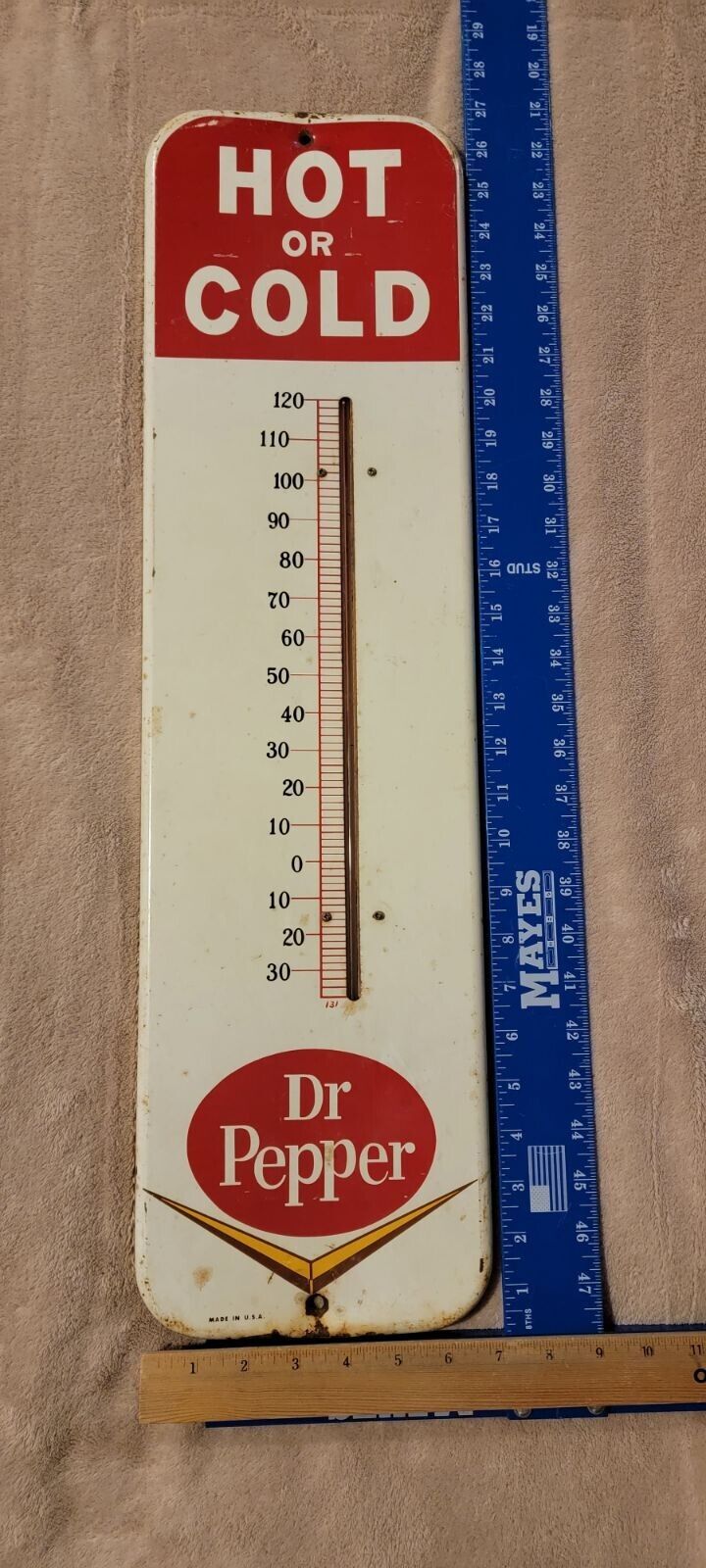 Rare Vintage 1950s Dr. Pepper Soda Thermometer: Authentic Antique ...