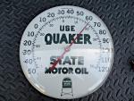 1960s Quaker State Motor Oil Bubble Thermometer Sign