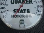1960s Quaker State Motor Oil Bubble Thermometer Sign