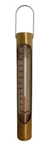 Vintage Brass Hanging Thermometer from Philadelphia