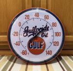 Gulf Vintage Thermometer Sign for Garage Decor