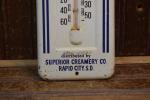 Superior Creamery Vintage Metal Thermometer Sign