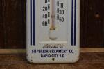 Superior Creamery Vintage Metal Thermometer Sign